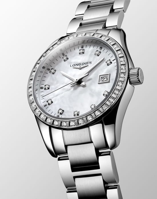 Longines Longines Conquest Classic L2.387.0.87.6, conquest classic швейцария женские часы на браслете нержавеющая сталь боковой вид